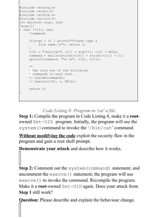Solved Step 2: Comment out the system (command) statement, | Chegg.com