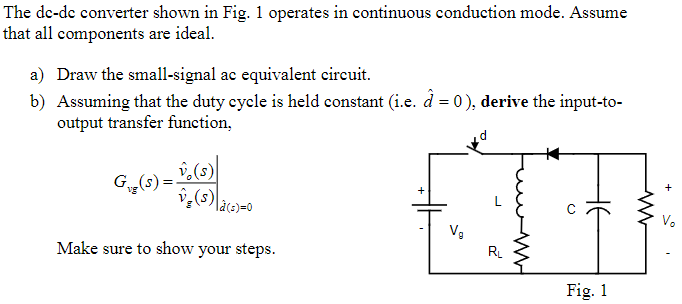 Solved The dc-dc converter shown in Fig. 1 ﻿operates in | Chegg.com