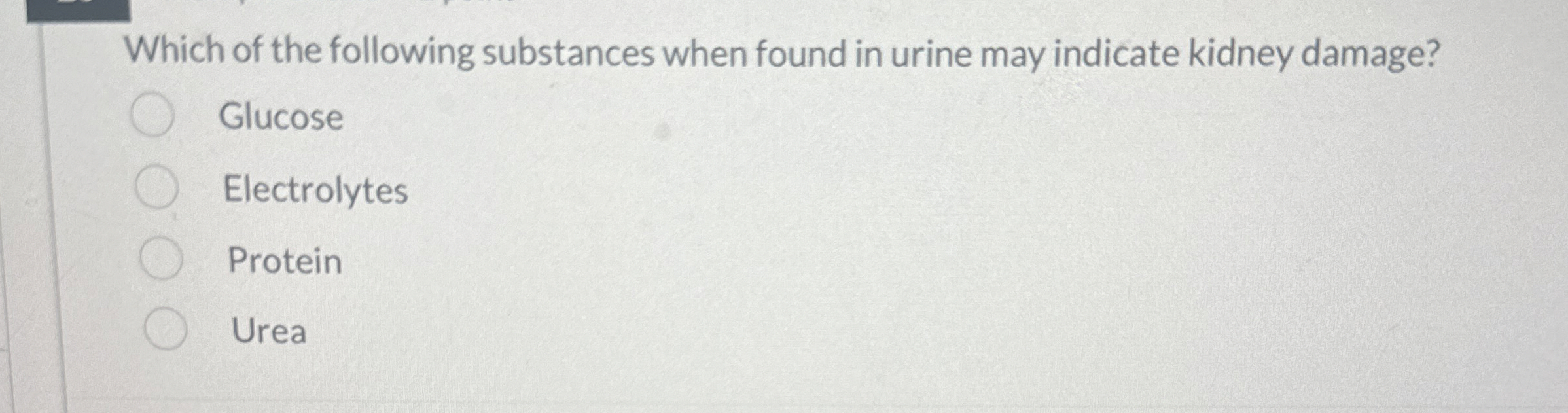 Solved Which of the following substances when found in urine