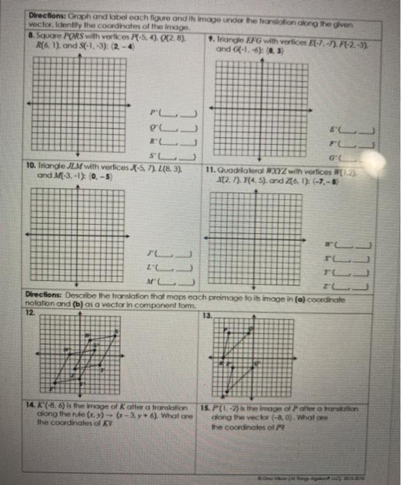 unit 9 transformations homework 2 translations answers