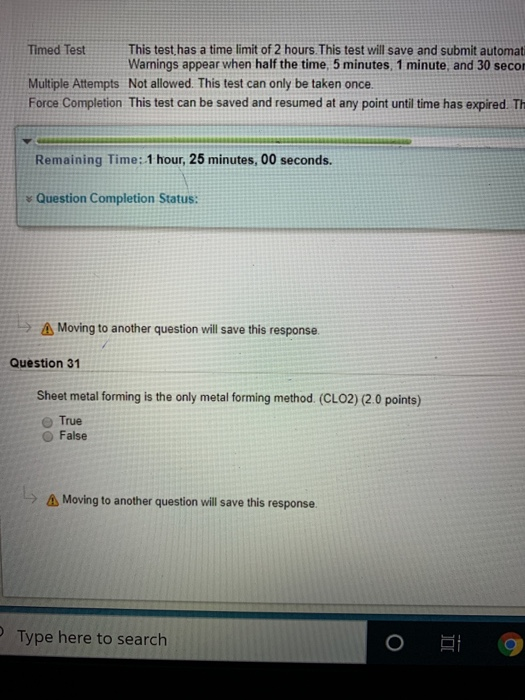 Solved Timed Test This test has a time limit of 2 hours. | Chegg.com
