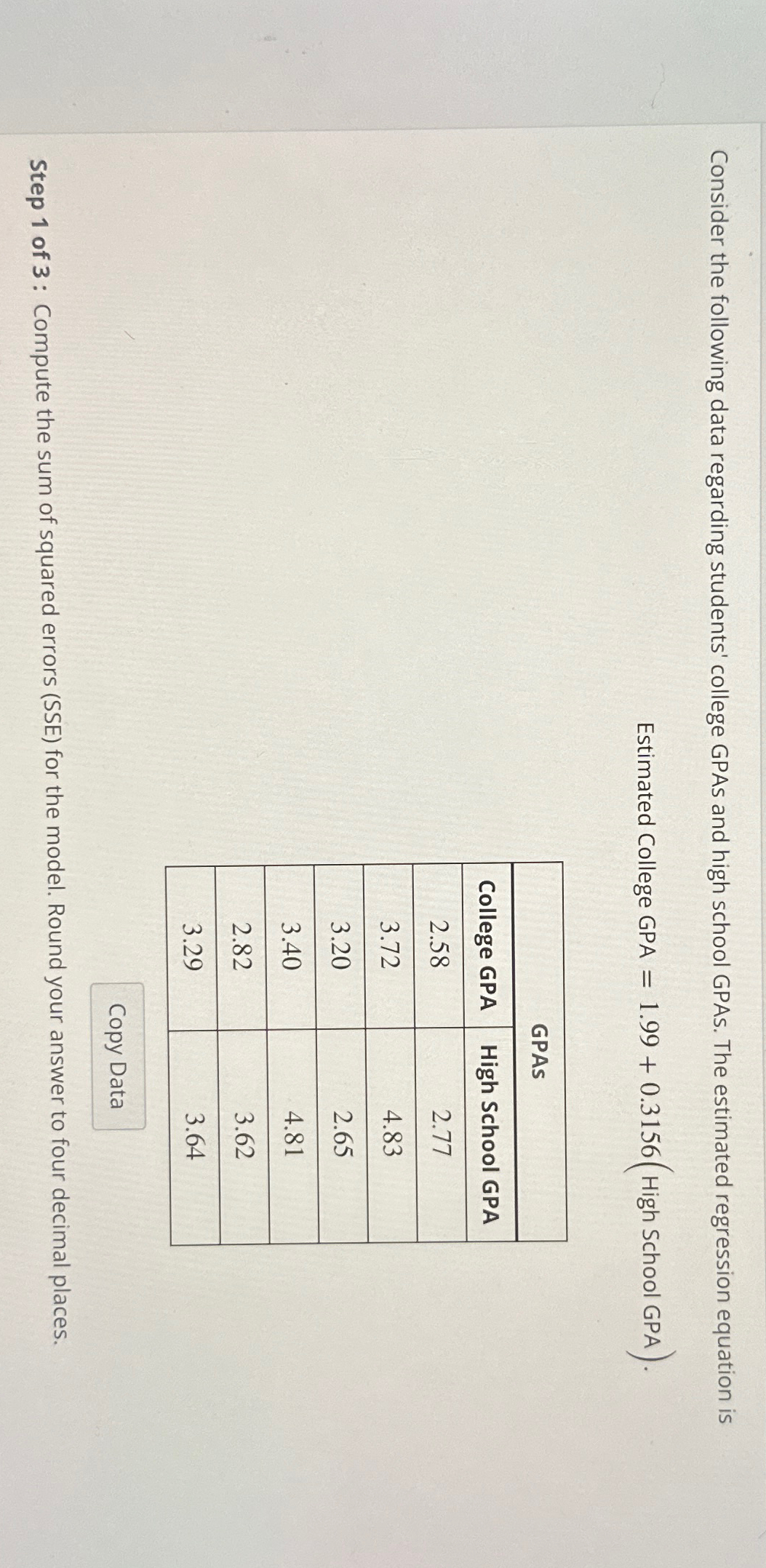 Solved Consider The Following Data Regarding Students' | Chegg.com