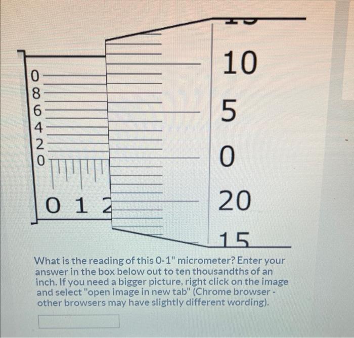 What is the reading of this 1−2 " micrometer? Enter