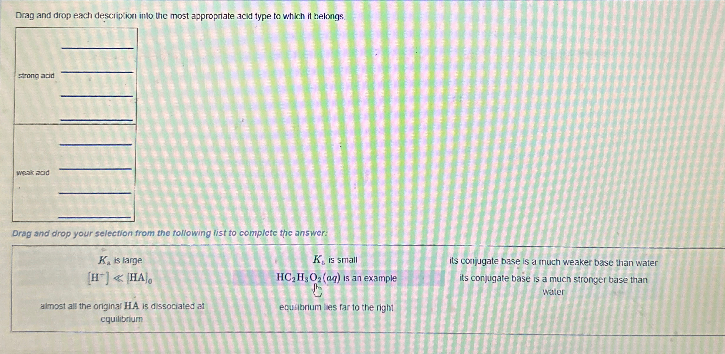 Solved Drag and drop each description into the most | Chegg.com