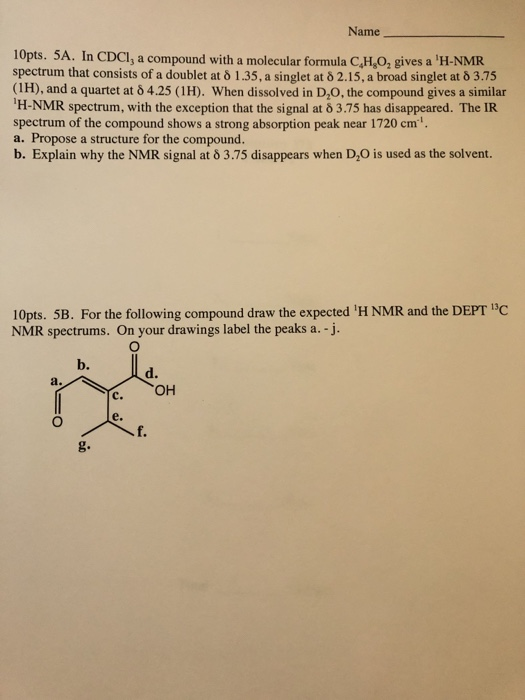 Name 15pts. 1A. Name the following compounds: 15pts. | Chegg.com