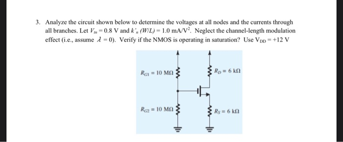 Solved 3. Analyze the circuit shown below to determine the | Chegg.com