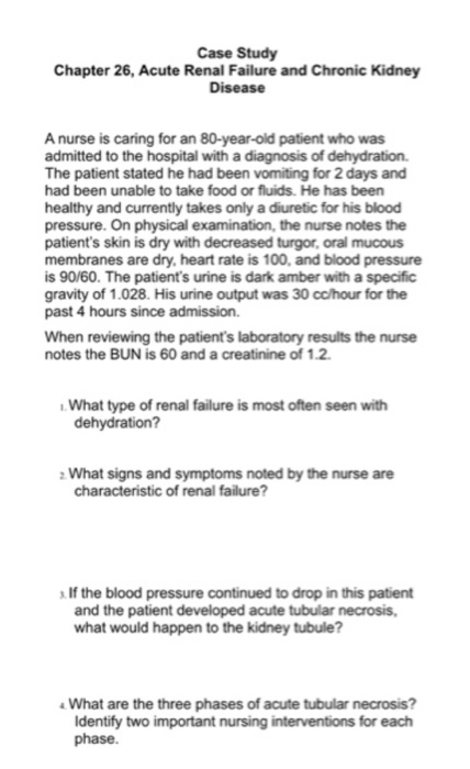 case study about kidney failure