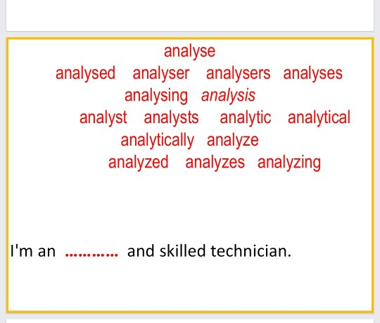 Analysis Analysed