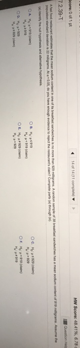 Solved Complete parts (A) through (E) please I would really | Chegg.com
