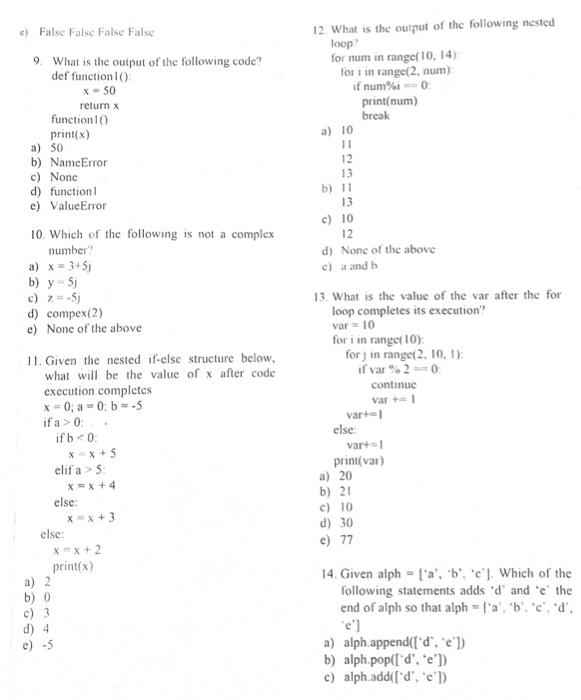 Solved Which of the following is not a valid Variable name