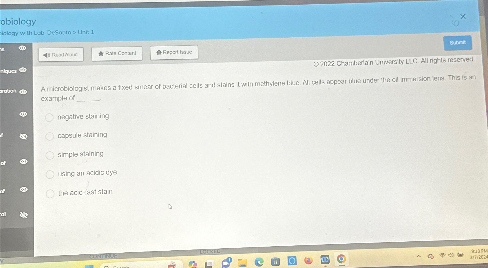 Solved obiologypiology with Lab-DeSanto > ﻿Unit 1C) 2022 | Chegg.com
