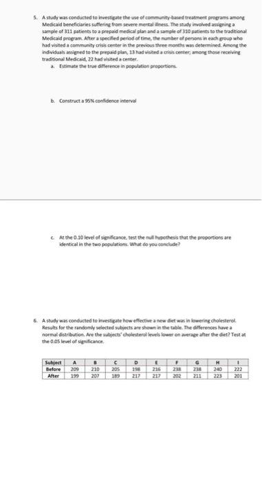 Solved A study was conducted to investigate the use of | Chegg.com