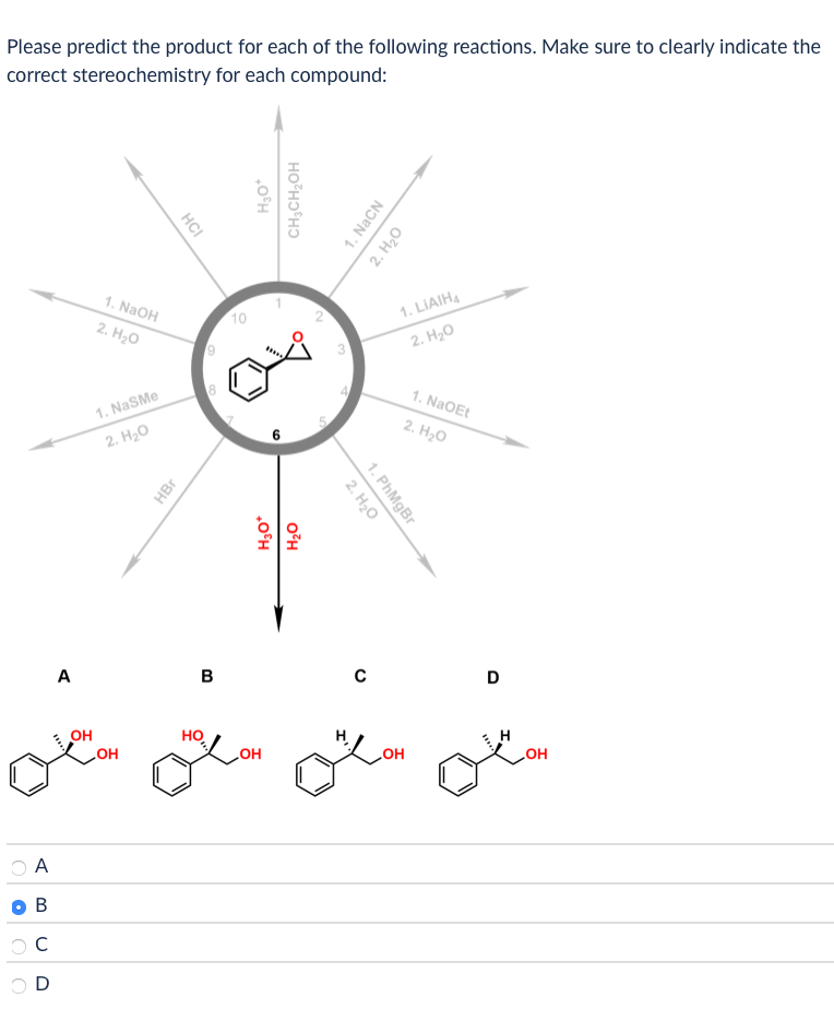 Solved Please predict the product for each of the following | Chegg.com