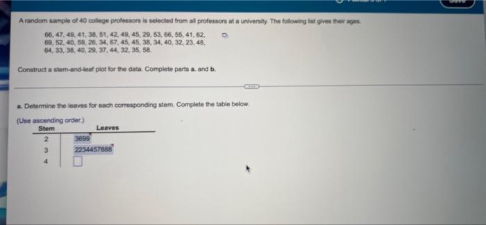 solved-a-random-sample-of-40-college-professors-is-selected-chegg