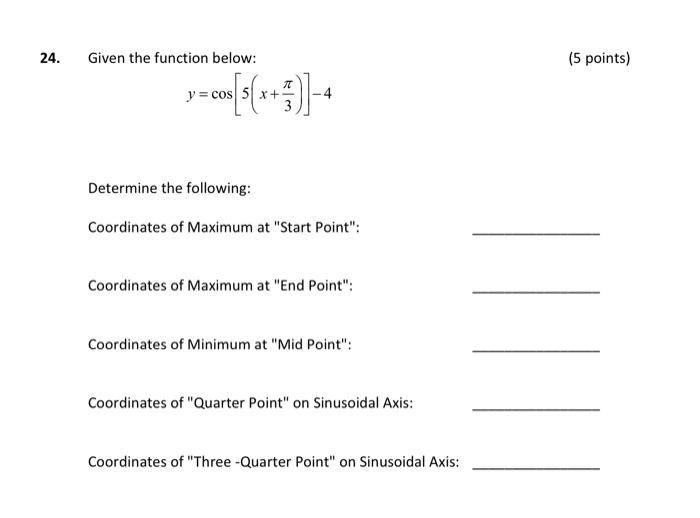 Solved 24. Given the function below (5 points)