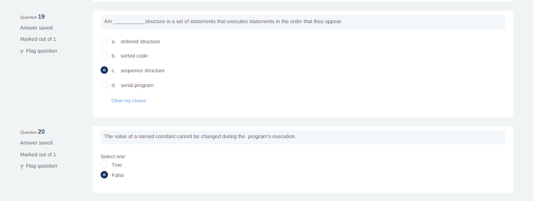 Solved Question 1 Answer saved Marked out of 1 P Flag | Chegg.com