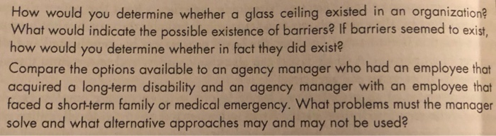 Solved How Would You Determine Whether A Glass Ceiling Ex