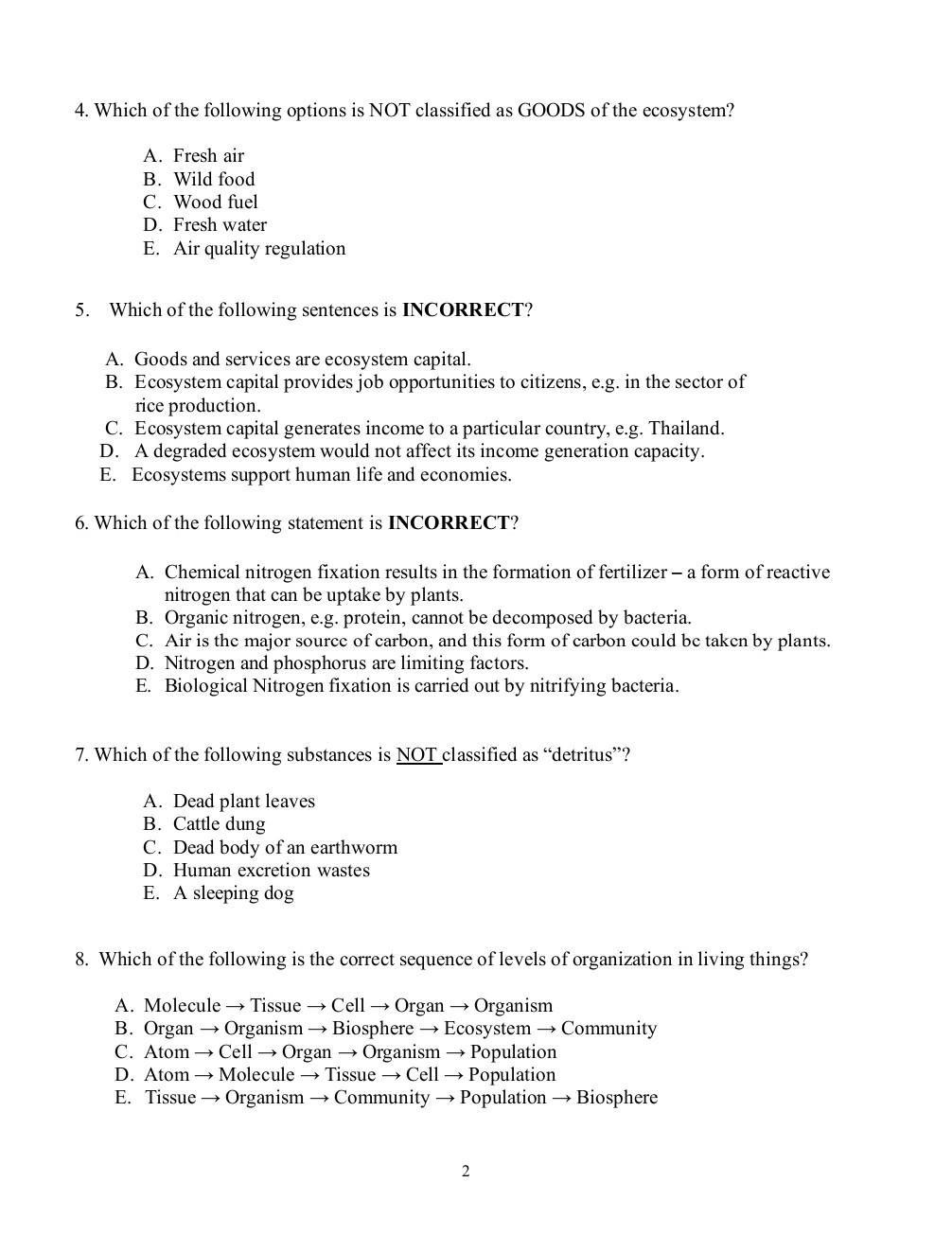 Solved SECTION A - Multiple Choice Answer Questions (30 | Chegg.com