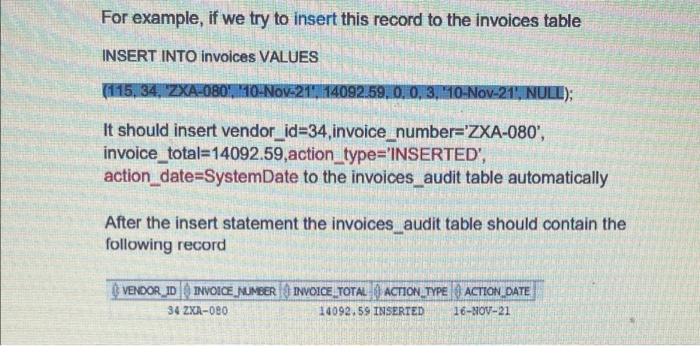 Solved PL SQL - Triggers Create a PL/SQL AFTER Trigger to do | Chegg.com