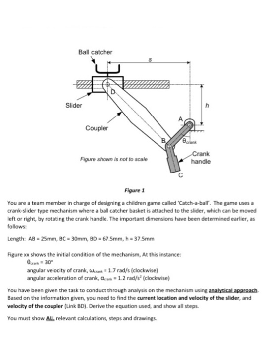 Solved Ball catcher Slider Coupler Figure shown is not to