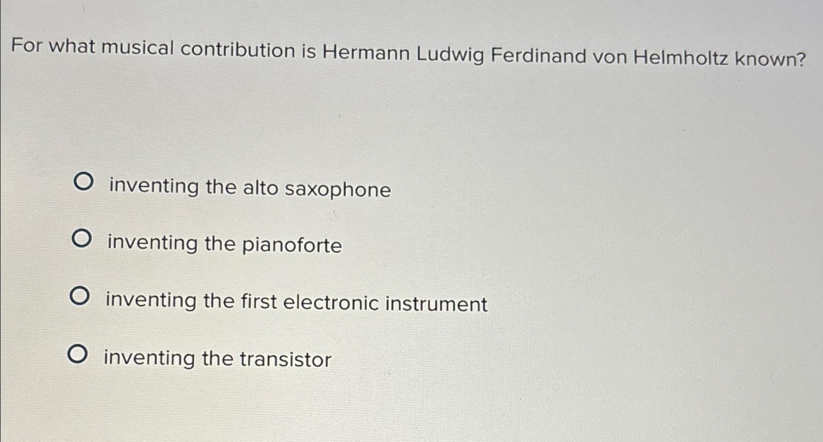 Solved For what musical contribution is Hermann Ludwig | Chegg.com