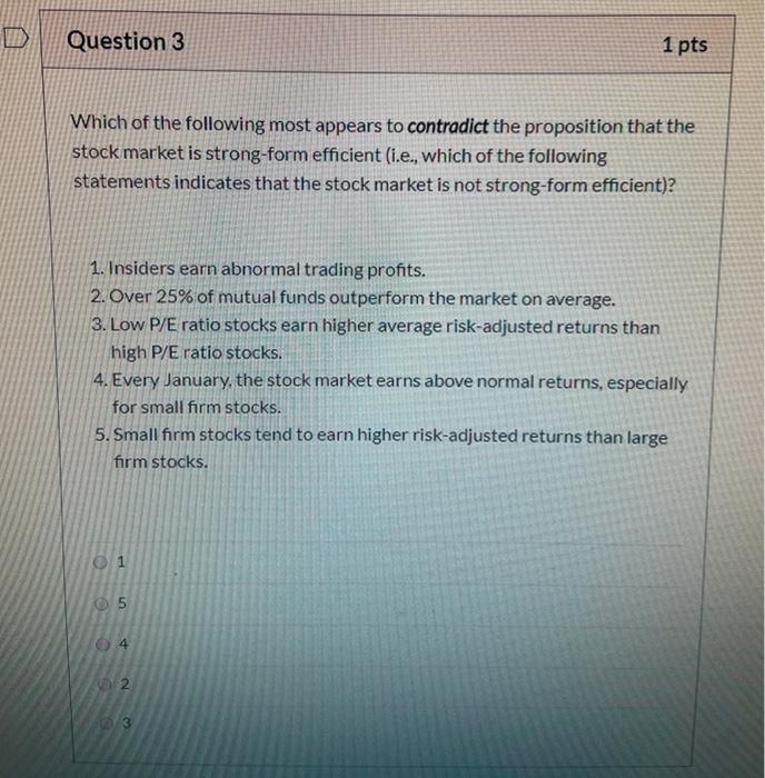 Solved Question 3 1 pts Which of the following most appears | Chegg.com