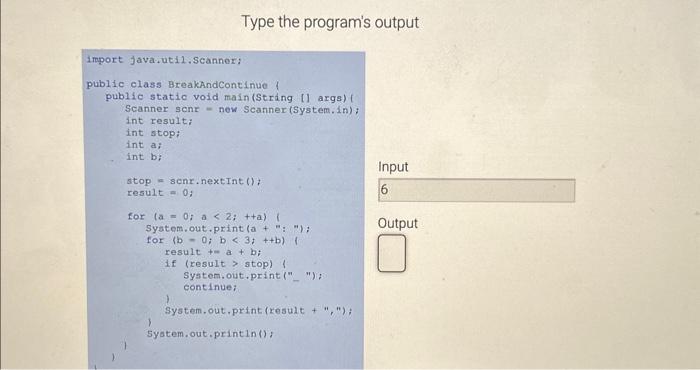 Solved Type the program's output | Chegg.com