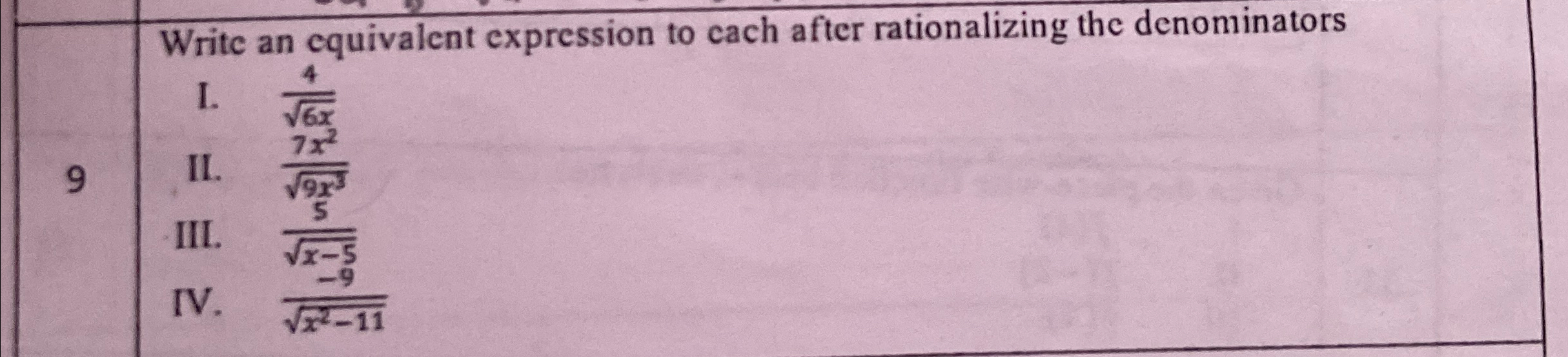 Solved Write an equivalent expression to cach after | Chegg.com