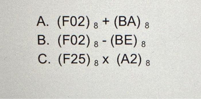 Solved Hexadecimal Arithmetic