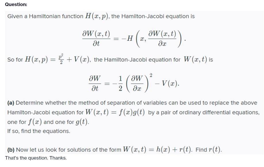 Solved Question Given A Hamiltonian Function D P The Chegg Com