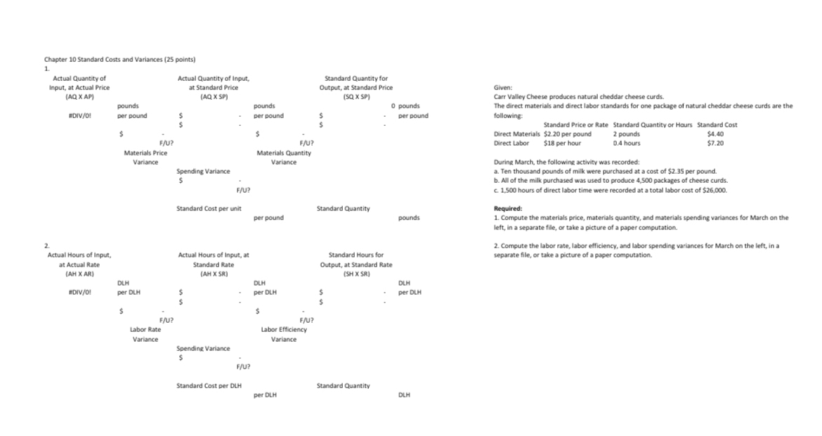 Solved Chapter 10 ﻿Standard Costs and Variances (25 | Chegg.com