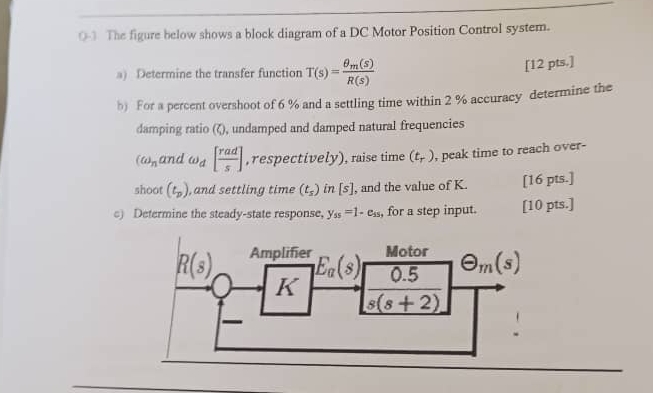 Solved Q-) ﻿The figure below shows a block diagram of a DC | Chegg.com