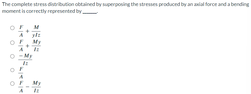 Solved The complete stress distribution obtained by | Chegg.com