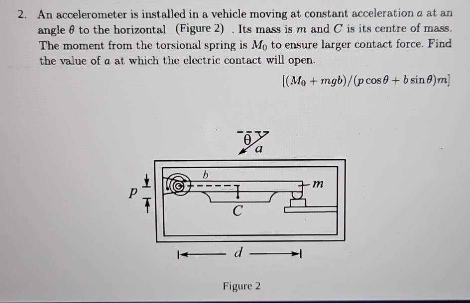 Solved An accelerometer is installed in a vehicle moving at Circuit Diagram