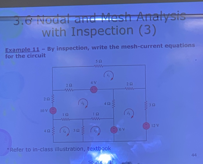 Solved 3.6 Nodal And Mesh Analysis With Inspection (3) | Chegg.com