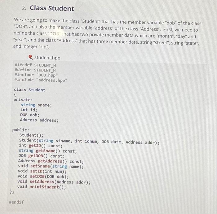 Solved Chapter 7. Constructors and other tools Assignment | Chegg.com