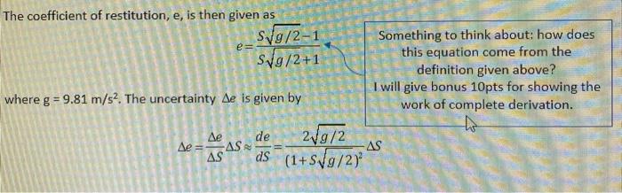 How Do I Derive E Vf Vi To E S Sqt G 2 1 S Sqt Chegg Com