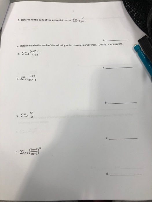 Solved 3. Determine the sum of the geometric series R 1 +1