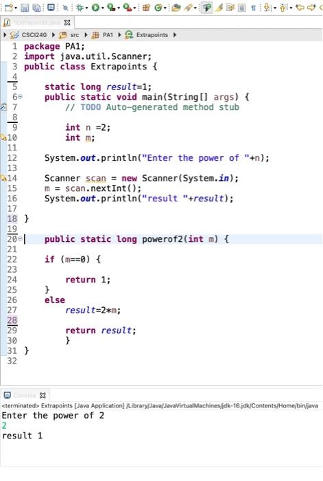 Solved I suppose to write a function to calculate 2*n . for | Chegg.com