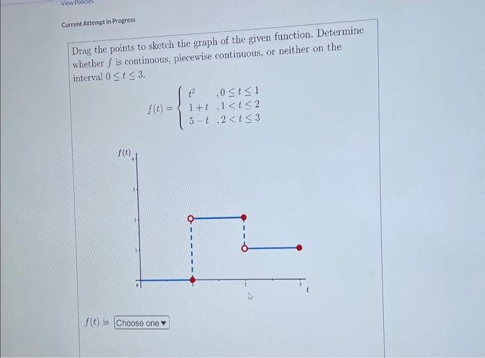 Solved Drag The Points To Sketch The Graph Of The Given