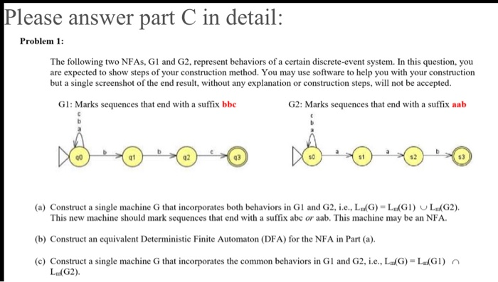 Solved Please answer part C in detail: Problem 1: The | Chegg.com
