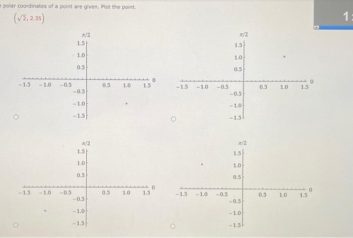 Solved polar coordinates of a point are given. Plot the | Chegg.com