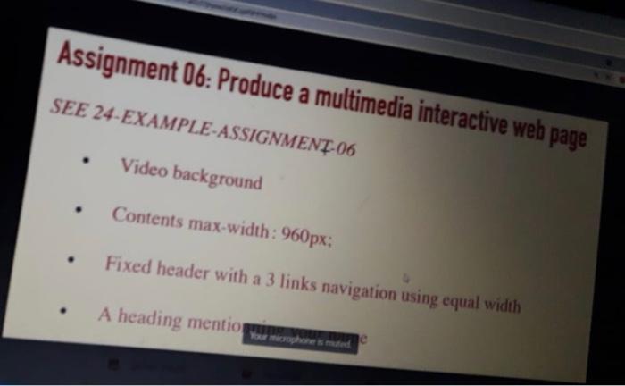 Solved produce a multimedia interactive creative webpage. | Chegg.com