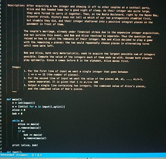 Solved I trying to write a code in python for the problem | Chegg.com