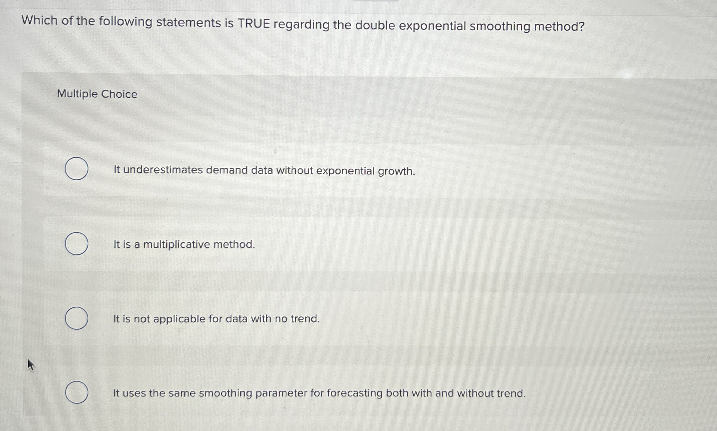 Solved Which of the following statements is TRUE regarding | Chegg.com