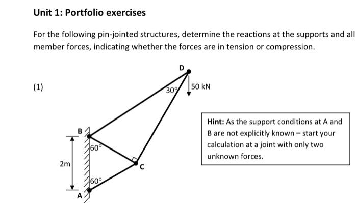 Solved Unit 1: Portfolio exercises For the following | Chegg.com