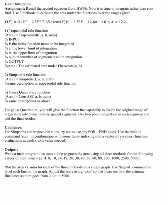 Goal Integration Assignment Recall The Second Chegg Com