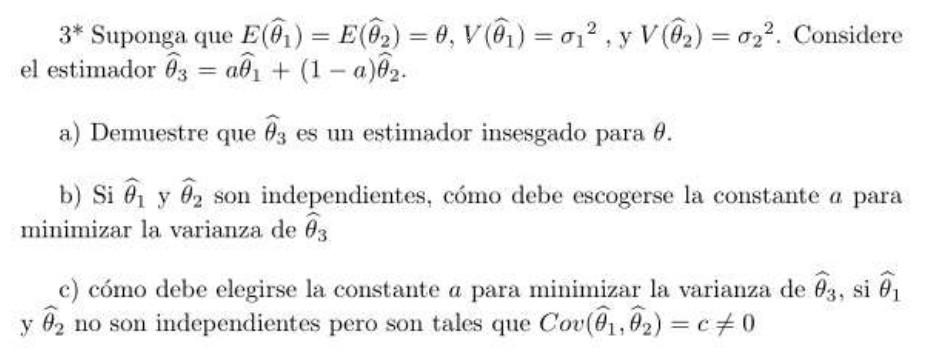 Solved 3* Suponga que E@i) = E(O2) = 0, vē)=012, y V (@2) = | Chegg.com