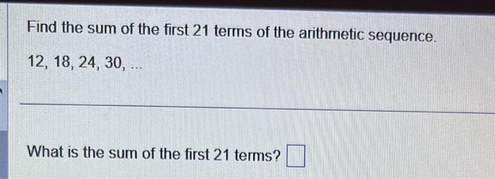 sum of first 21 terms of arithmetic sequence is 420