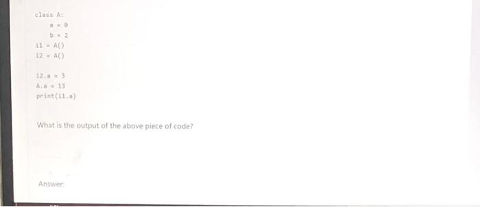 Solved Use python and add comments to each line class A | Chegg.com